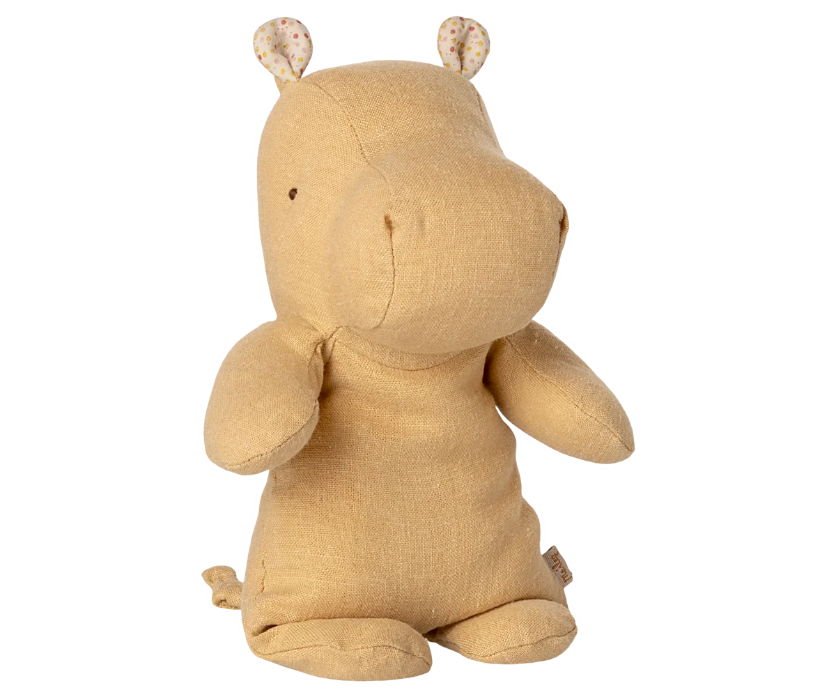 Safari friends, Hippo, Small - Cream yellow