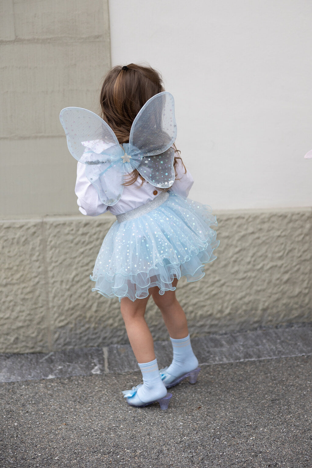 Iridescent Celestrial Fairy Wings, Tutu, Wand - Size 4-6