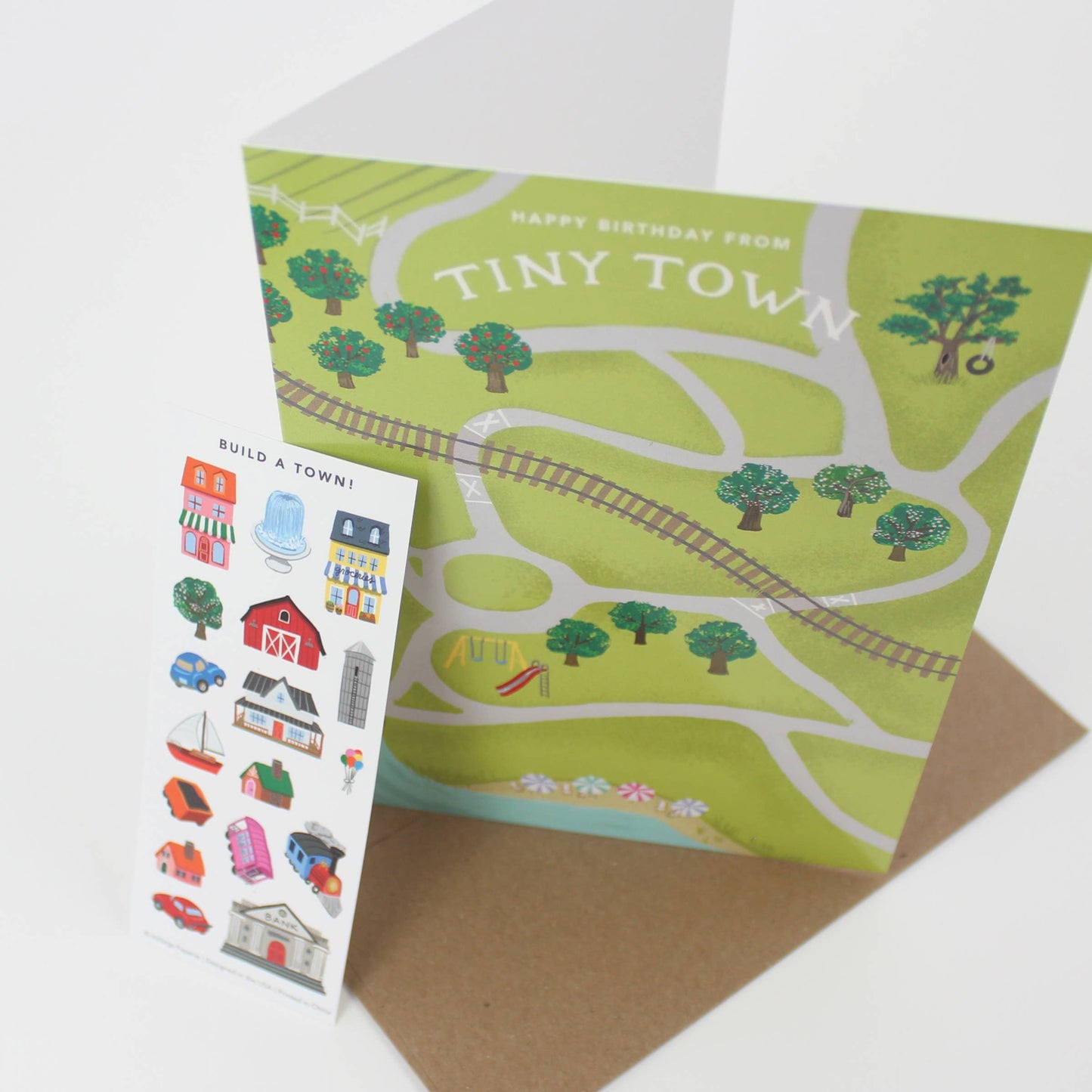 Sticker Scene Card - Tiny Town
