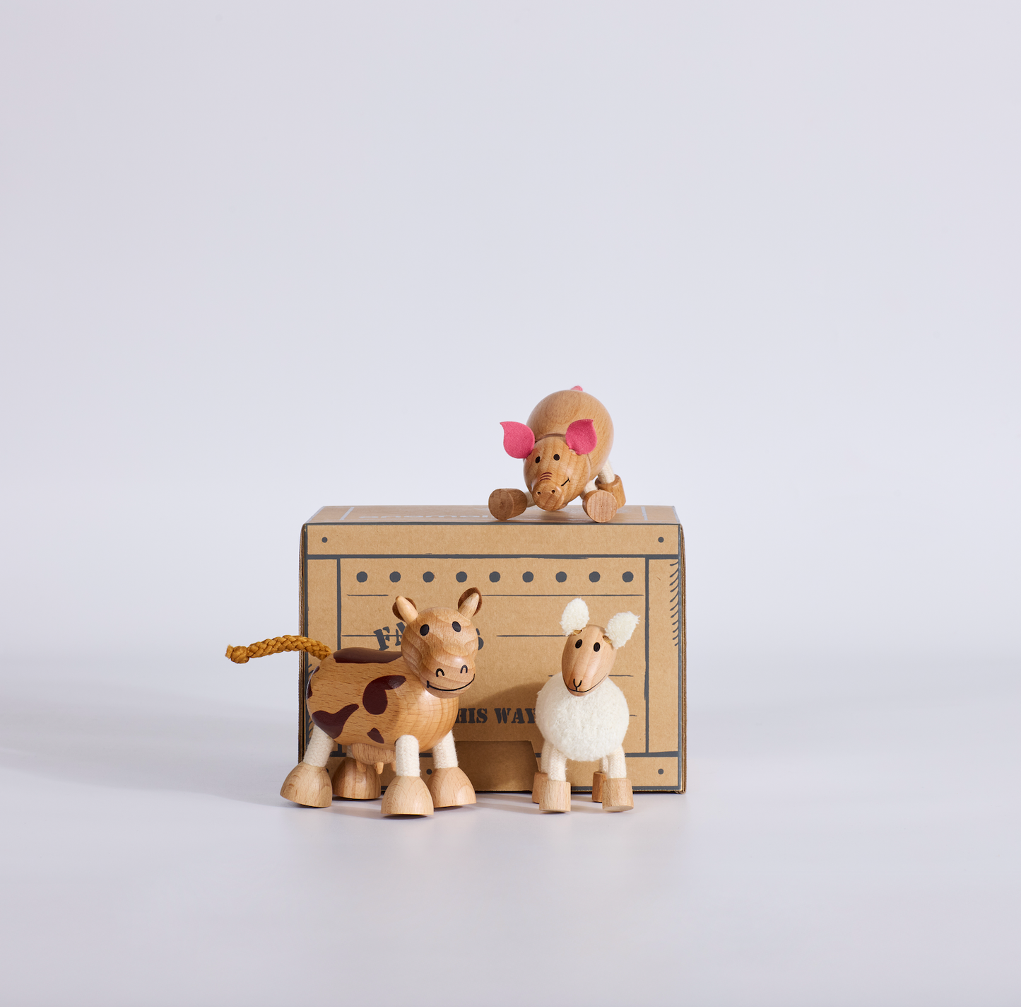 Barnfields Mini Crate – Cow, Pig, Sheep