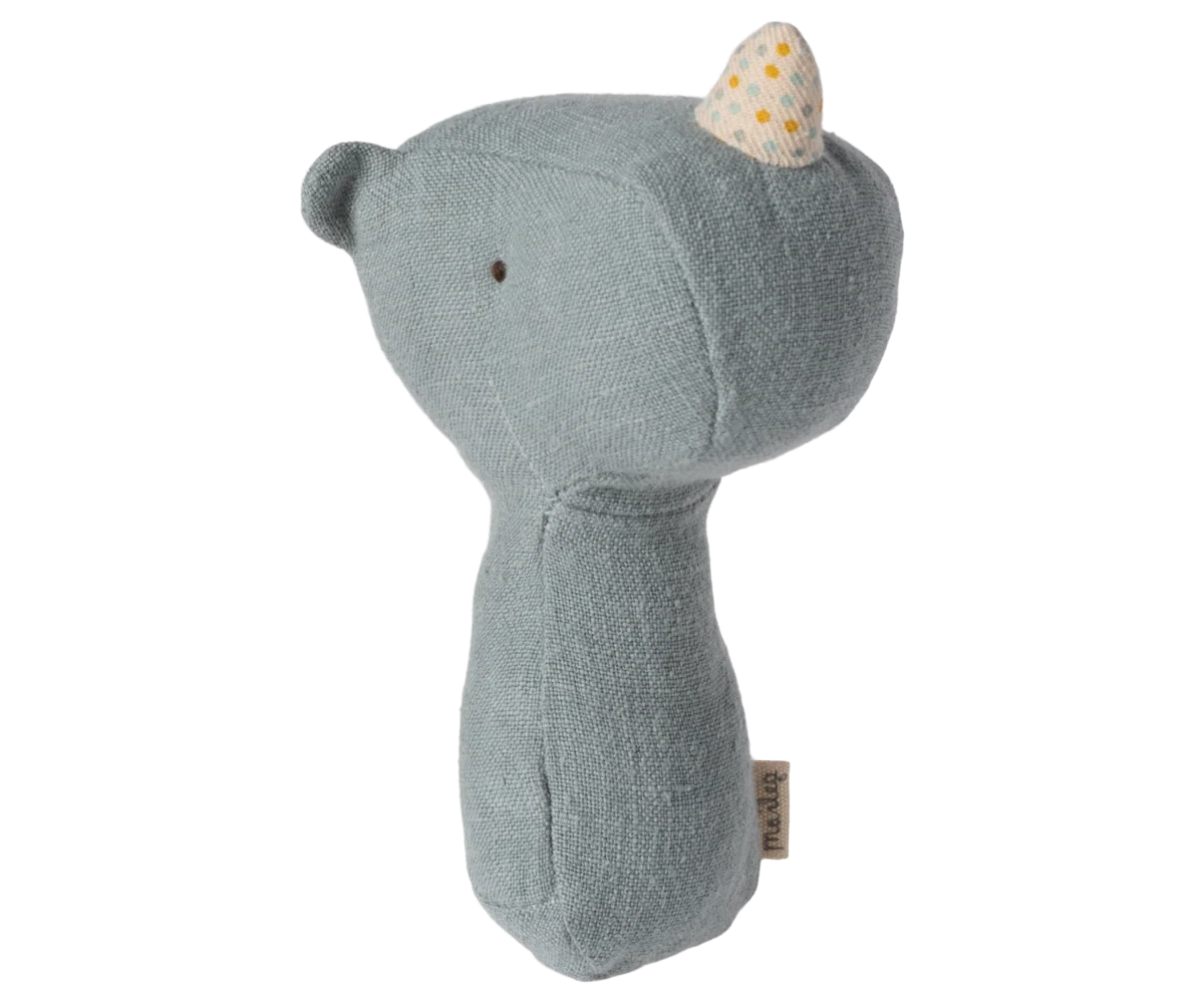 Lullaby friends, Rhino rattle - Dusty blue