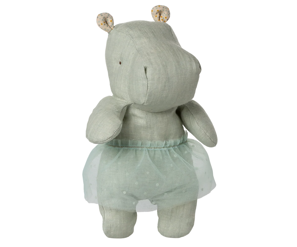 Safari friends, Hippo w. skirt, Small - Mint