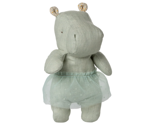 Safari friends, Hippo w. skirt, Small - Mint