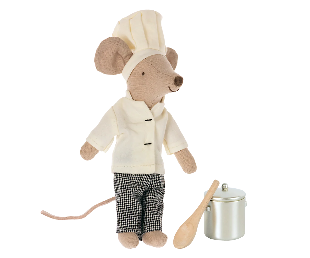 Chef mouse w. soup pot and spoon, Big brother