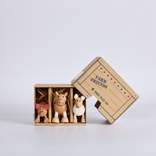Barnfields Mini Crate – Cow, Pig, Sheep