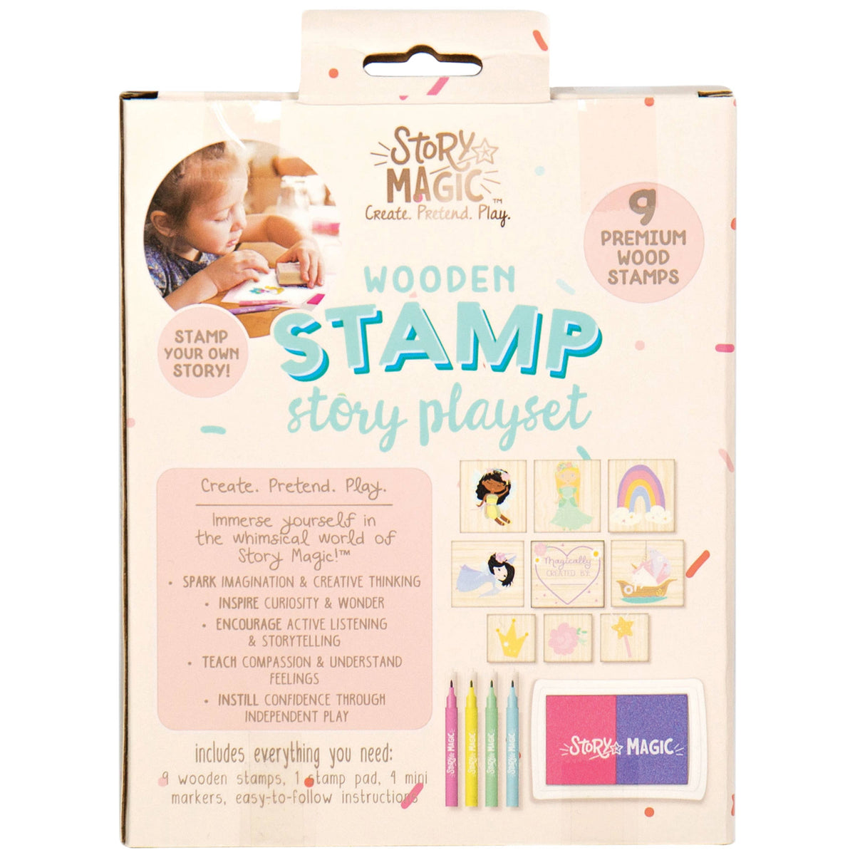 Mini Wooden Stamp Set 6-unit case pack