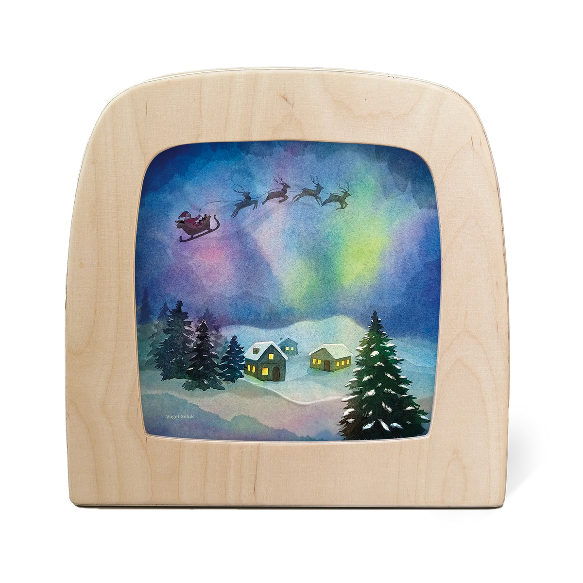 Vogel Geluk - Aurora Sleighride Silhouette