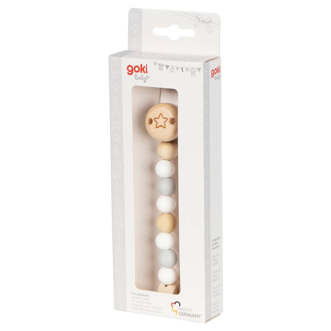 Star Pacifier Clip in gray
