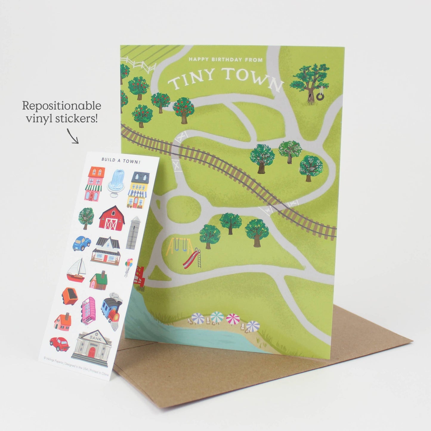 Sticker Scene Card - Tiny Town