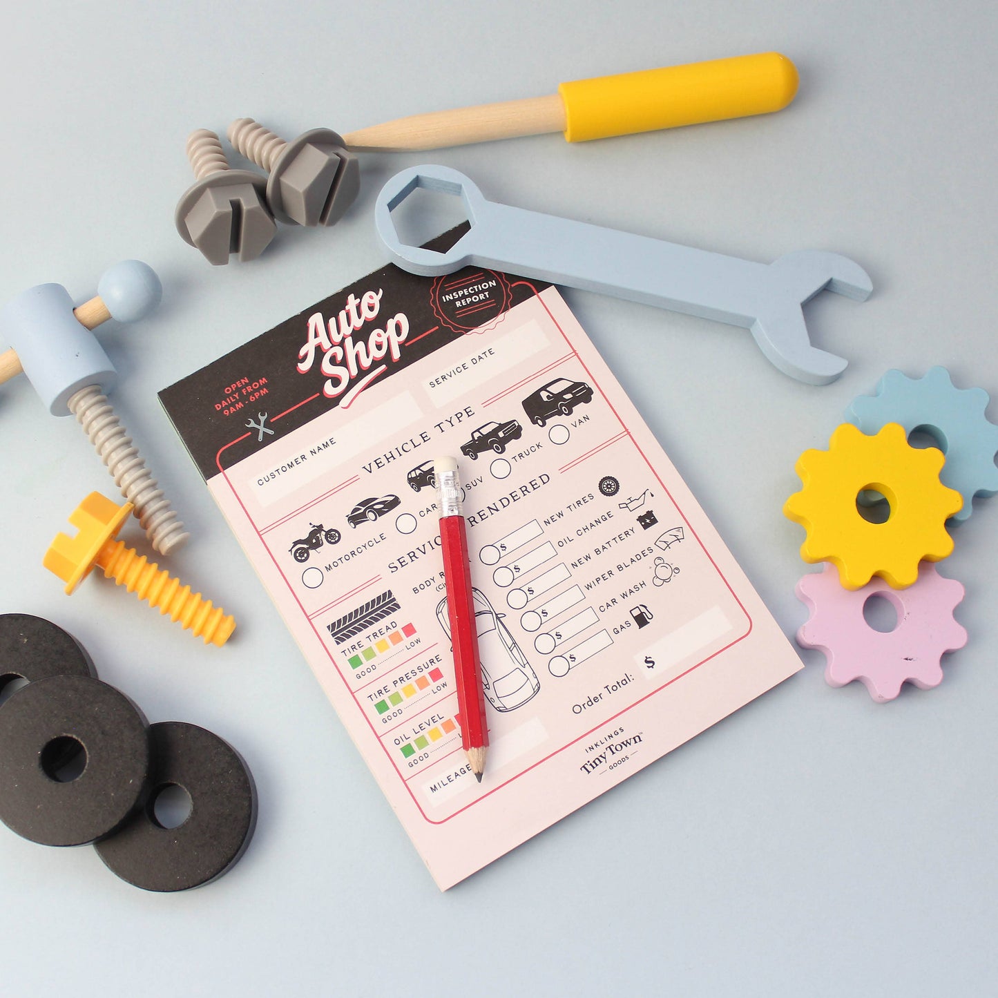 Inklings Tiny Town™ Play Notepad - Auto Shop