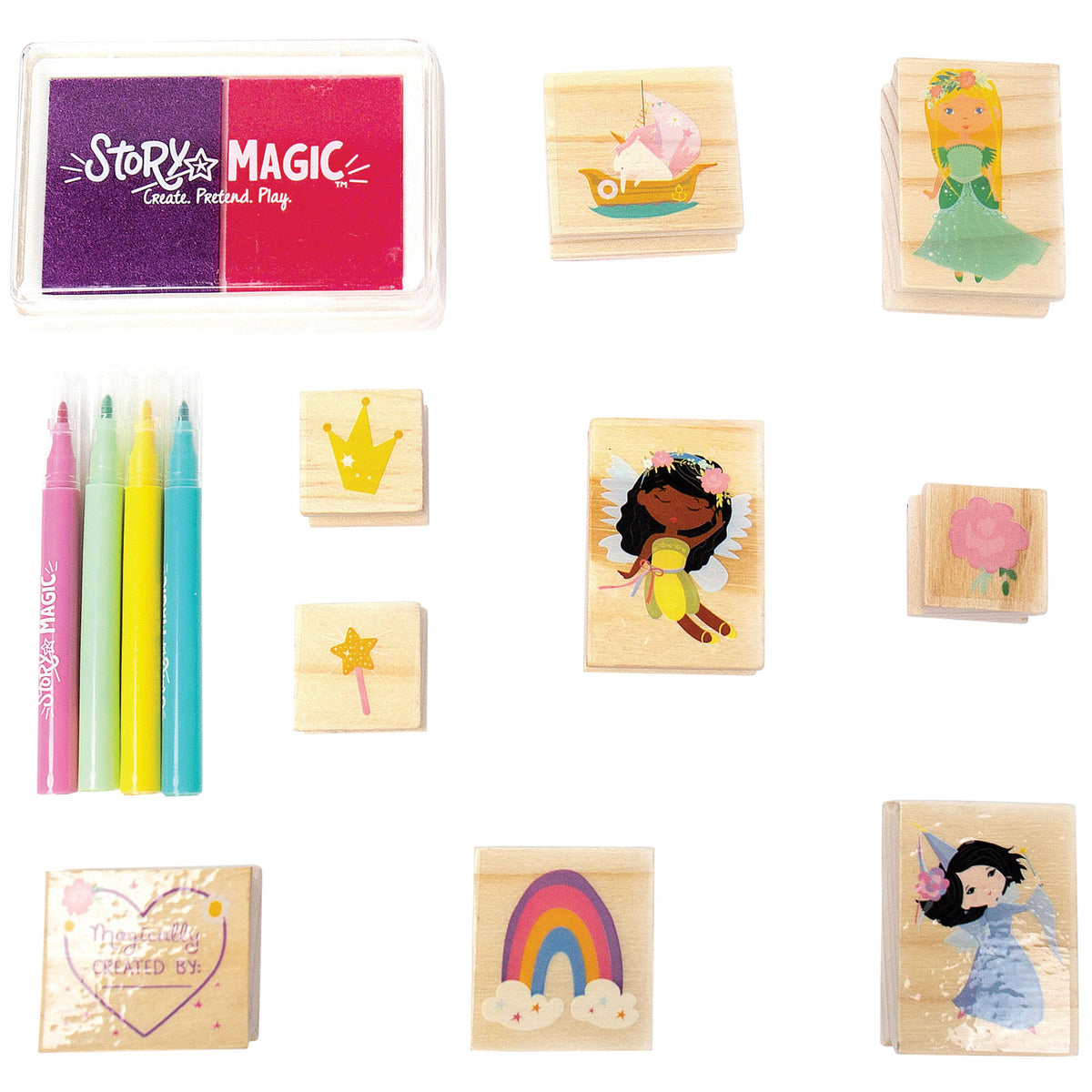 Mini Wooden Stamp Set 6-unit case pack