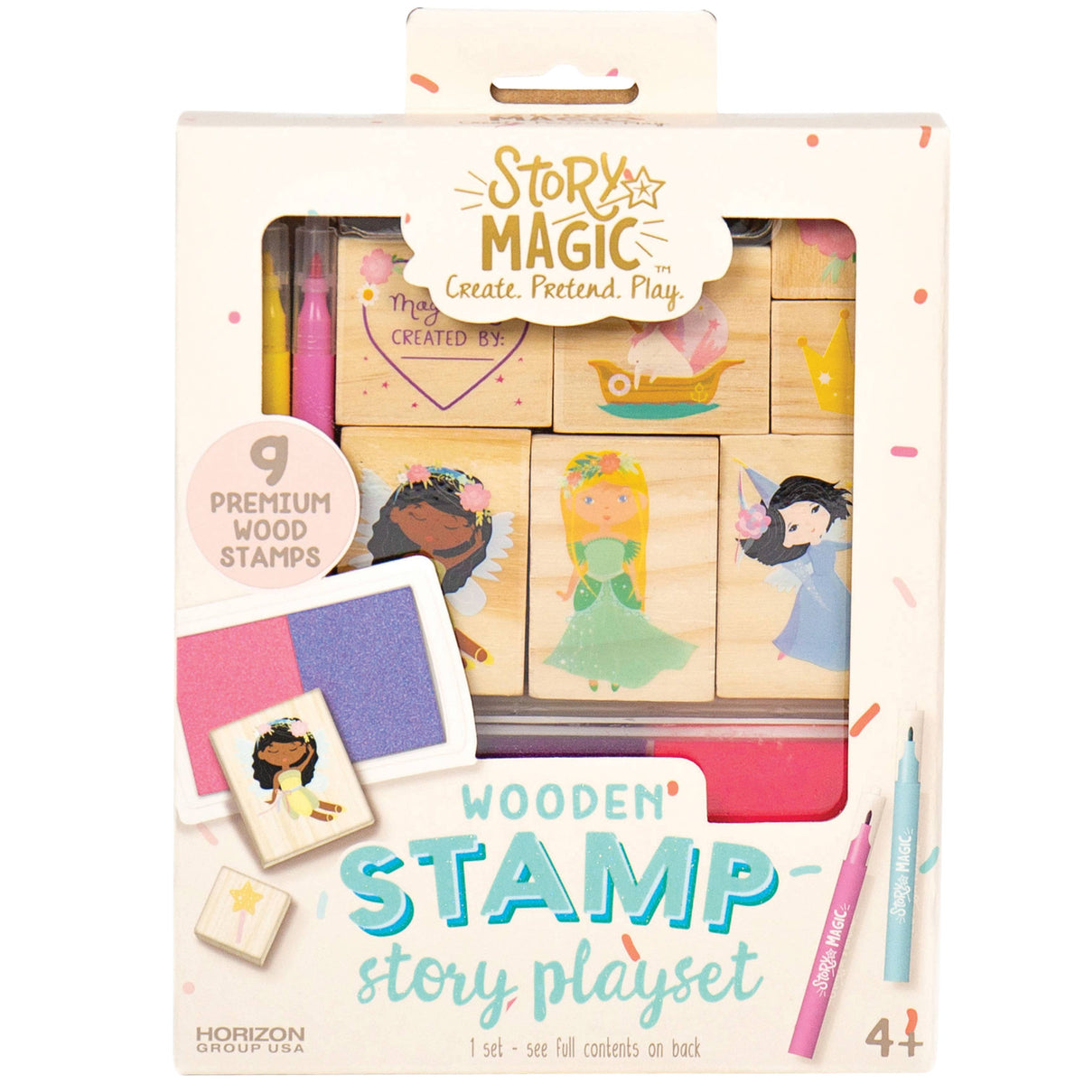 Mini Wooden Stamp Set 6-unit case pack