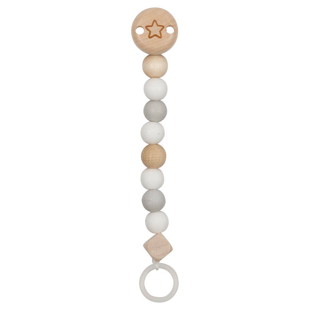 Star Pacifier Clip in gray