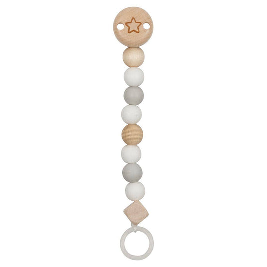 Star Pacifier Clip in gray