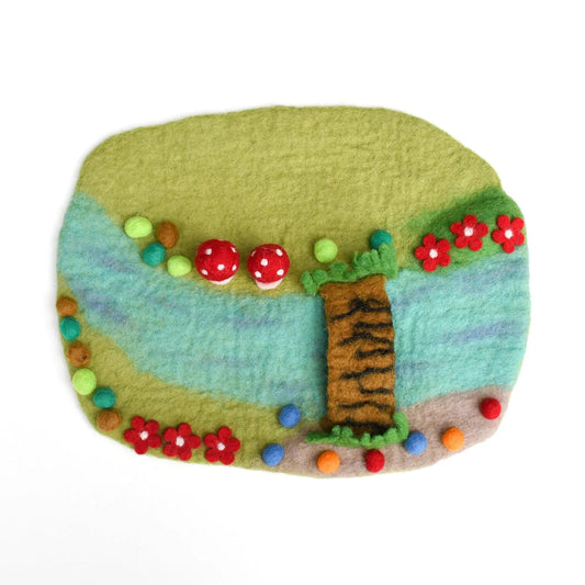 Fairy River and Bridge Play Mat Playscape - Small