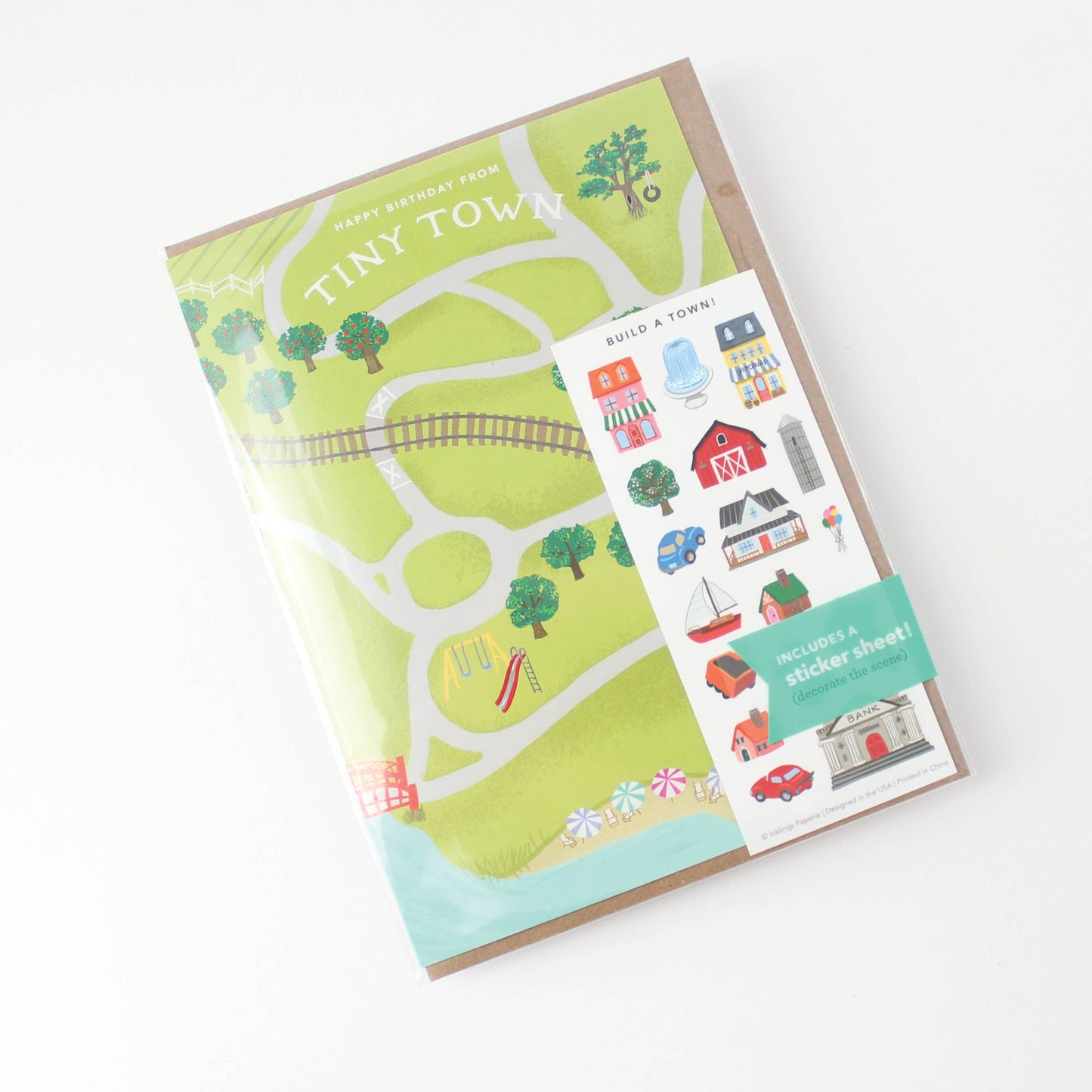 Sticker Scene Card - Tiny Town