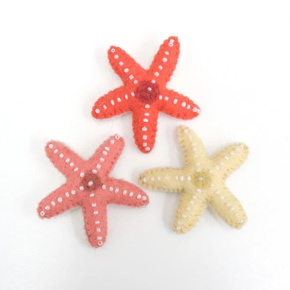 Felt Starfish - Set of 3