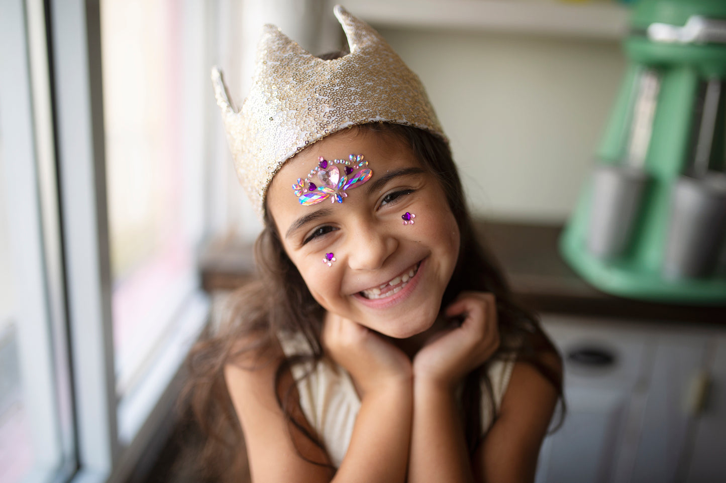Gracious Gold Sequins Crown - Gold