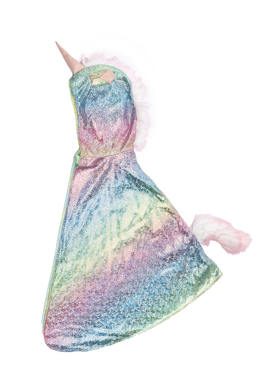 Rainbow Reversible Unicorn Dragon Cape - Size 5-6
